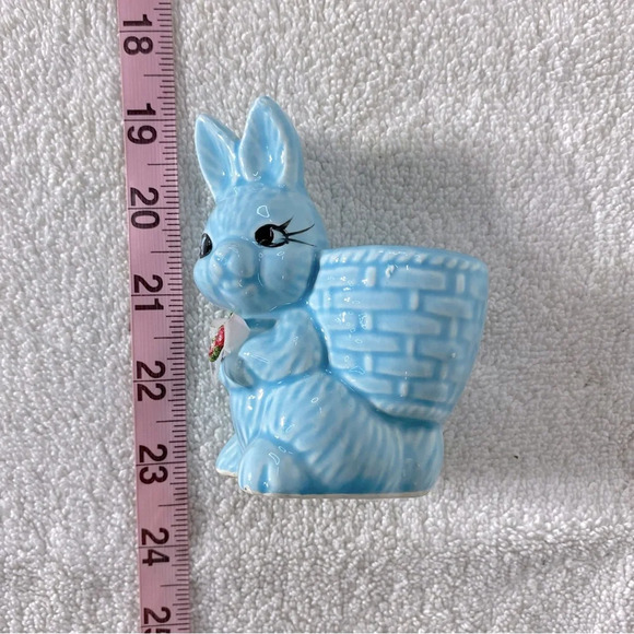Vintage Blue Bunny Rabbit Egg Cup Holder 1950’s Anthropomorphic - Picture 11 of 11